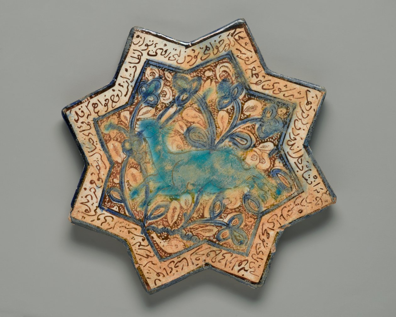 瓷砖，八角星，c13-c14th（fritware） 作者 波斯学校