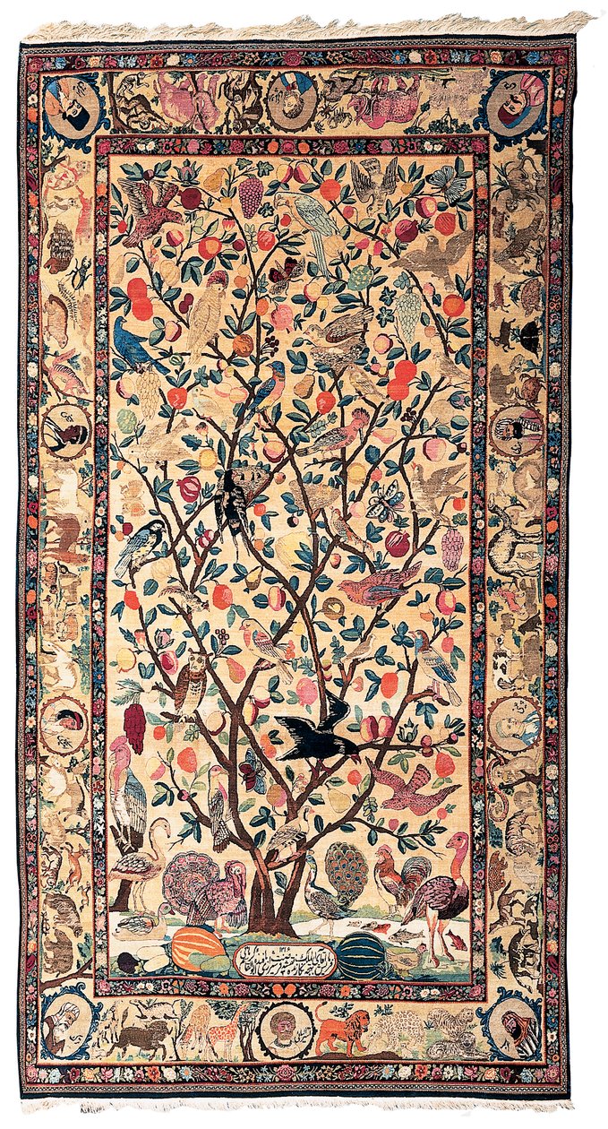 精美的柯曼地毯，1898-99年 作者 波斯学校