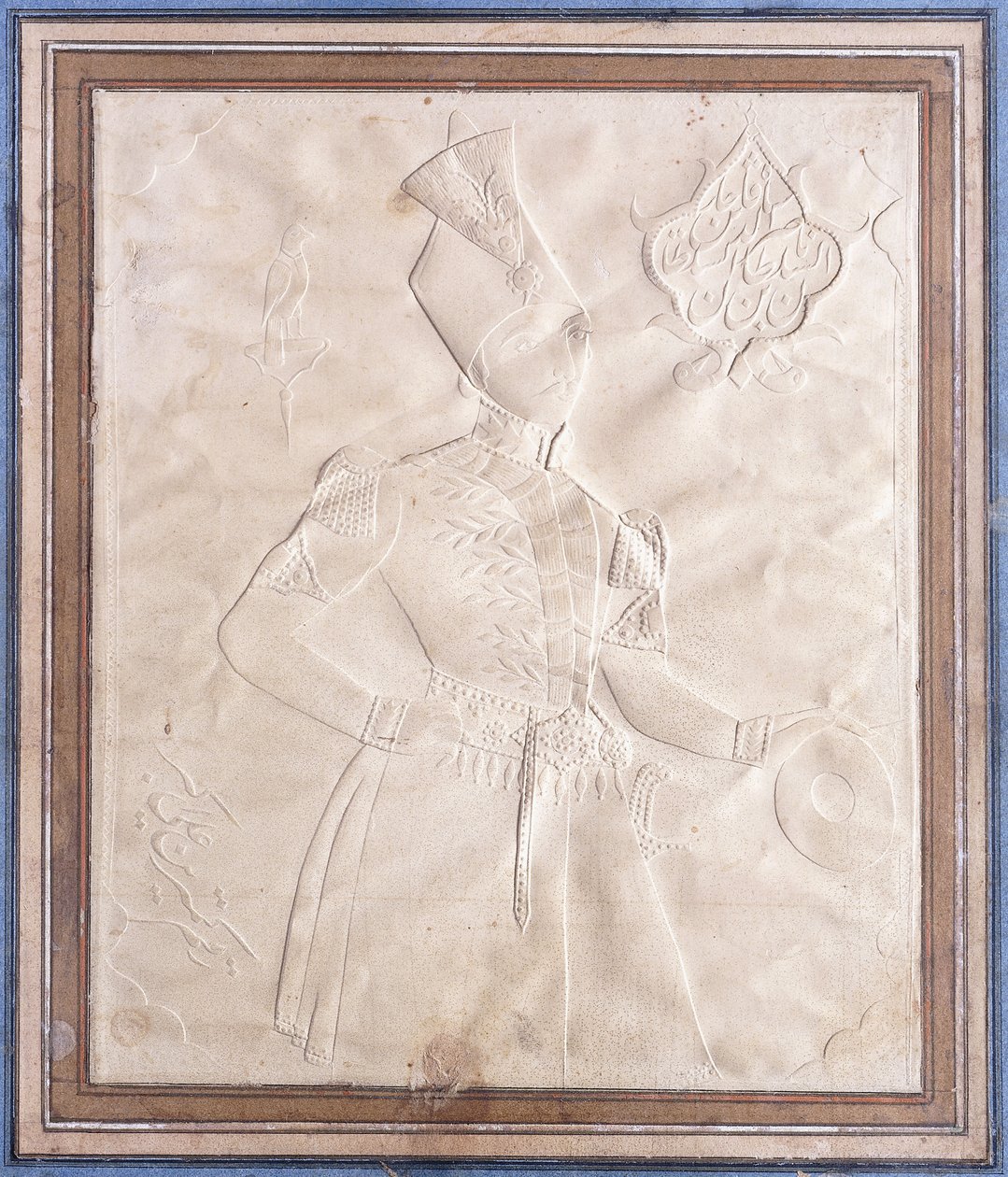 Nasr al-Din Shah的khatt-i-nakhun素描 作者 波斯学校