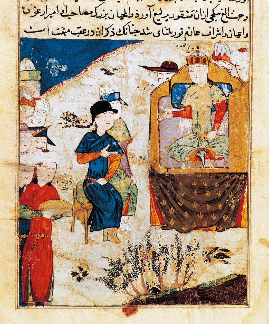 "蒙卡（或蒙克或曼古汗）（卒于1259年）觐见 "Tarih-i djahangusha