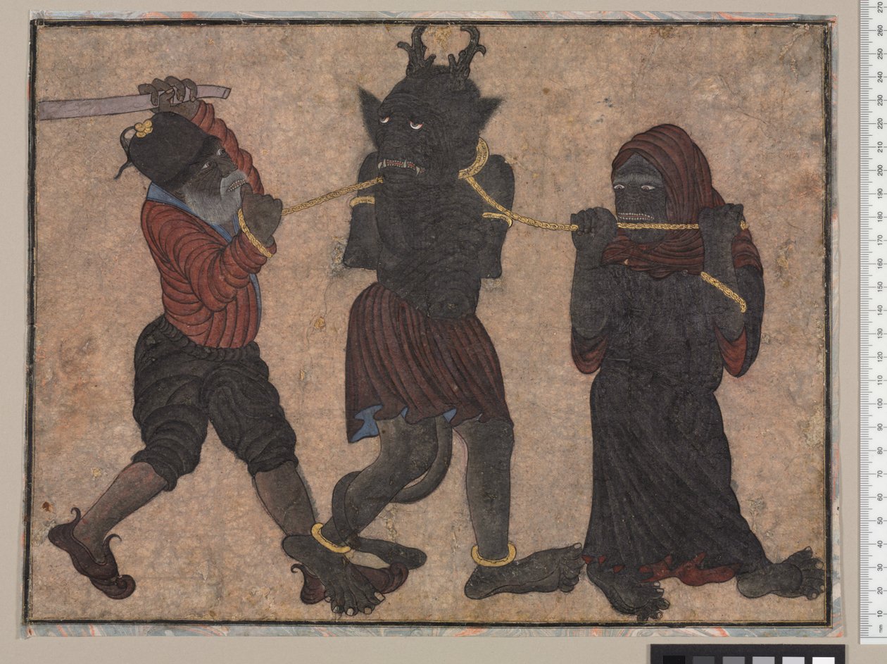 恶魔锁链，c.1453 作者 波斯学校