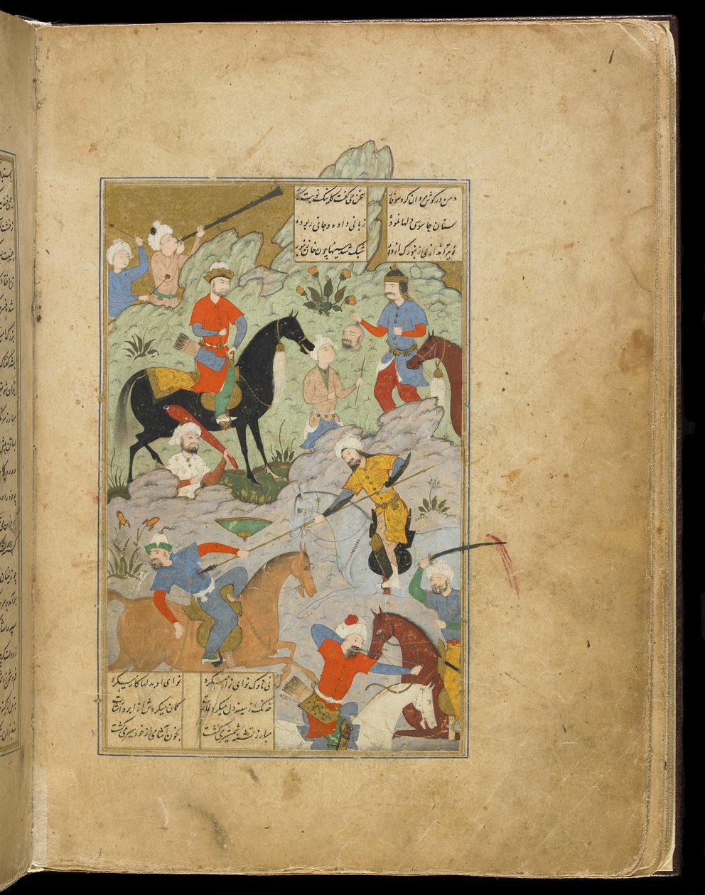 库斯拉夫（Khusraw）胜过汉萨（Khamsa）的巴赫拉姆（Bahram） 作者 波斯学校