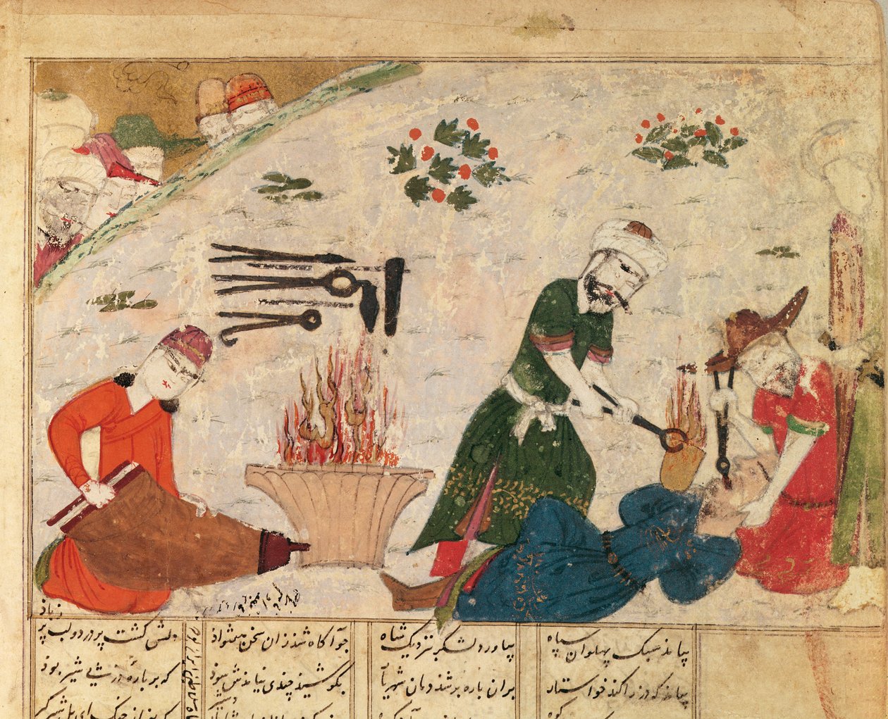 Supp Pers 493 fol.363v一名Haftvads警卫的酷刑，来自Shahnama（国王书）的Abul-Qasim Manur Firdawsi（c.934-c.1020） 作者 波斯学校
