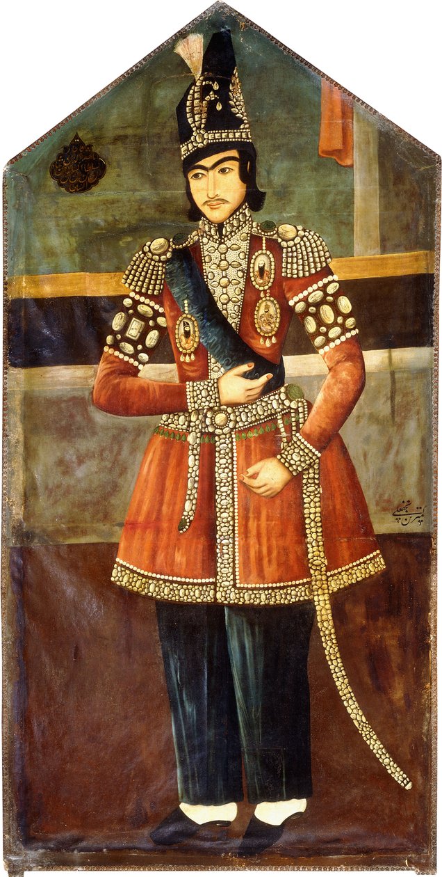 纳沙尔·丁·沙（Nasr-Al-Din Shah）肖像，约1850年 作者 波斯学校