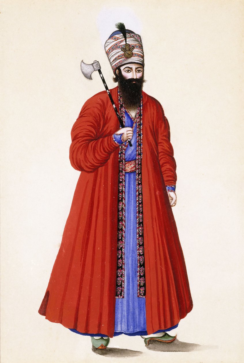 萨德·阿萨姆（Sadre A“ zam）画像，总理在阿里·沙阿（Ali Shah）的统治下，十九世纪 作者 波斯学校