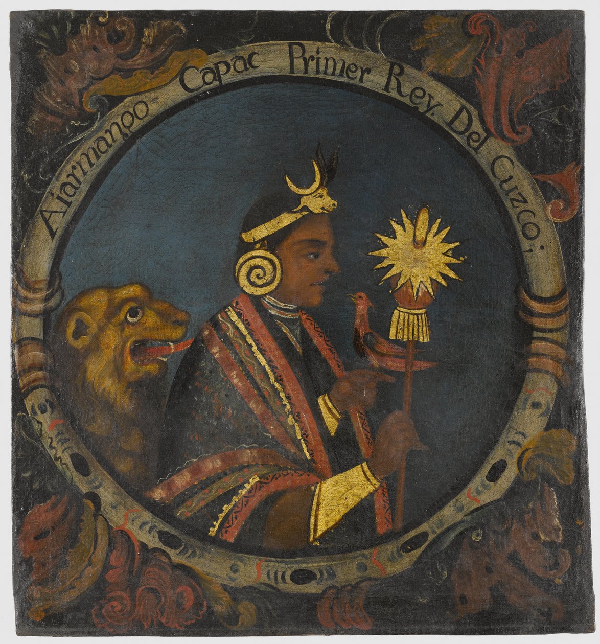 Manco Capac，第一位印加国王，18世纪中叶 作者 秘鲁学校