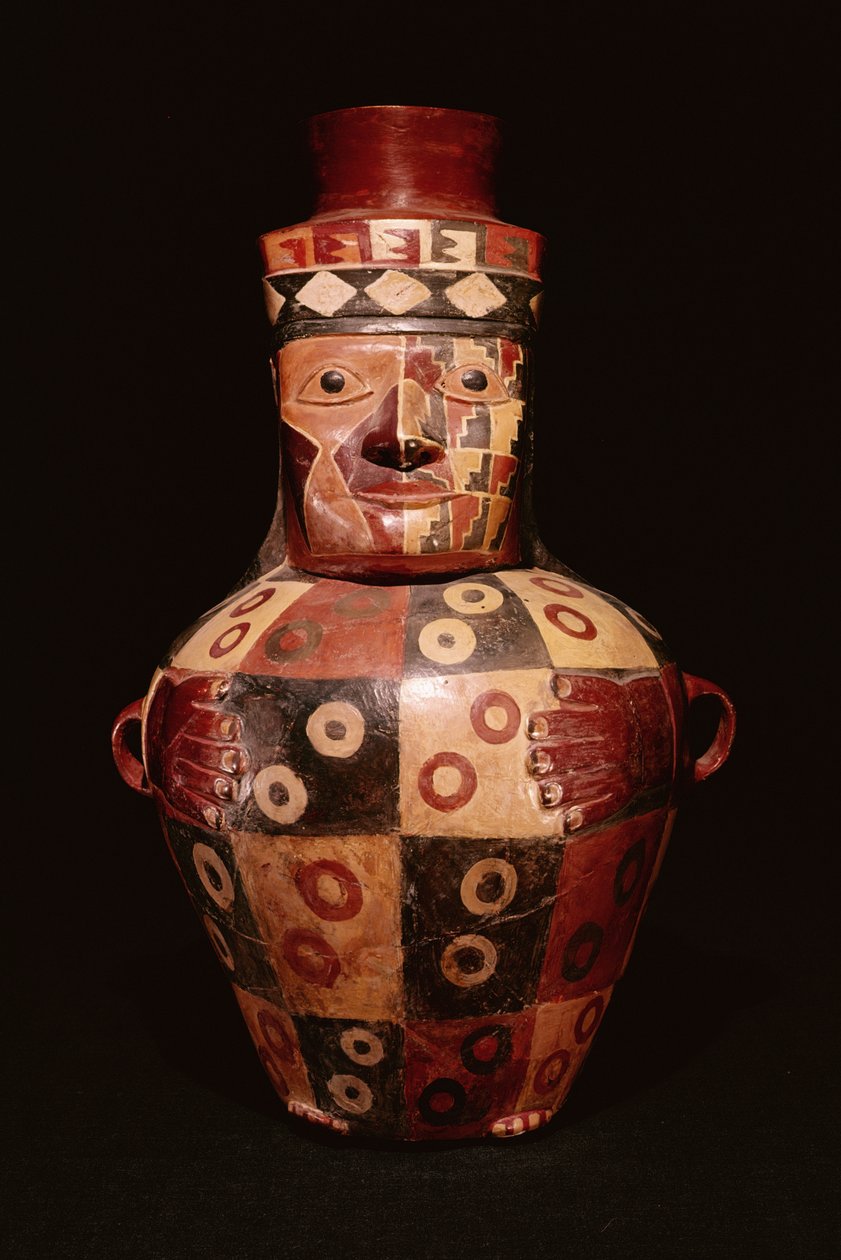 Effigy jar，沿海Tiahuanaco风格，Fundo Pacheco，Rio Grande de Nazca，秘鲁（陶器） 作者 秘鲁学校