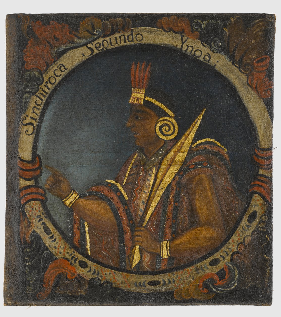 Sinchi Roca，第二印加国王，18世纪中叶 作者 秘鲁学校