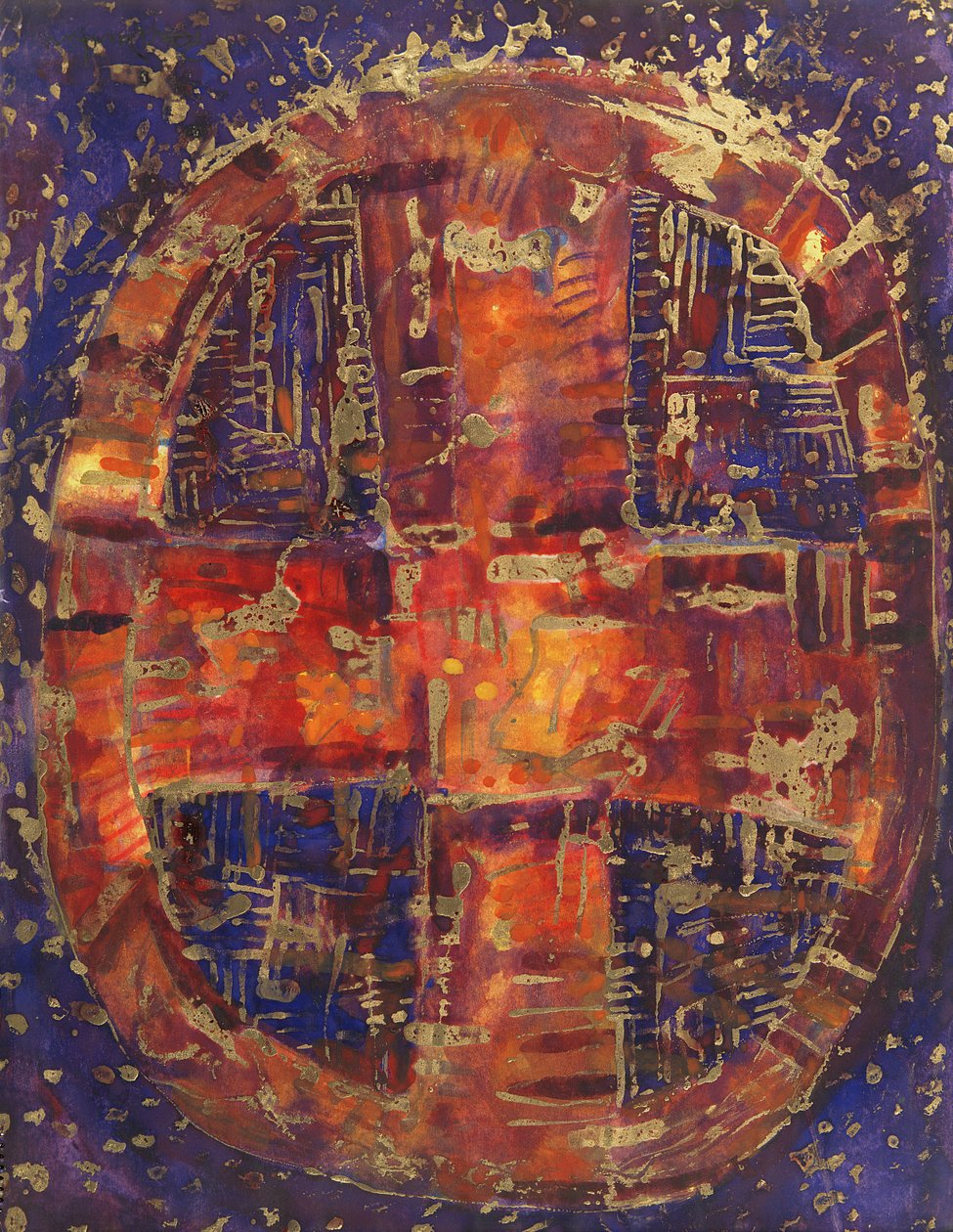 凯尔特十字勋章，1990年（纸上混合媒体） 作者 彼得·戴维森