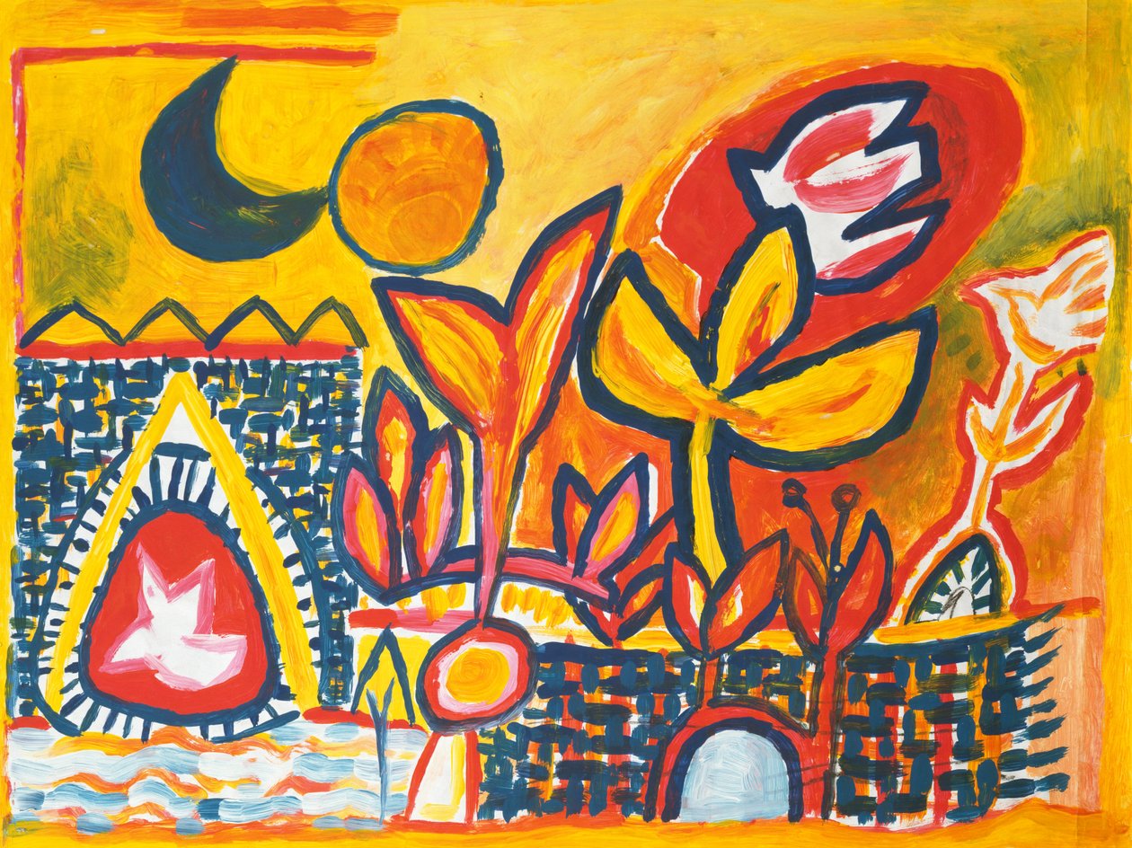 1990年的太阳和月亮之歌（水粉画） 作者 彼得·戴维森