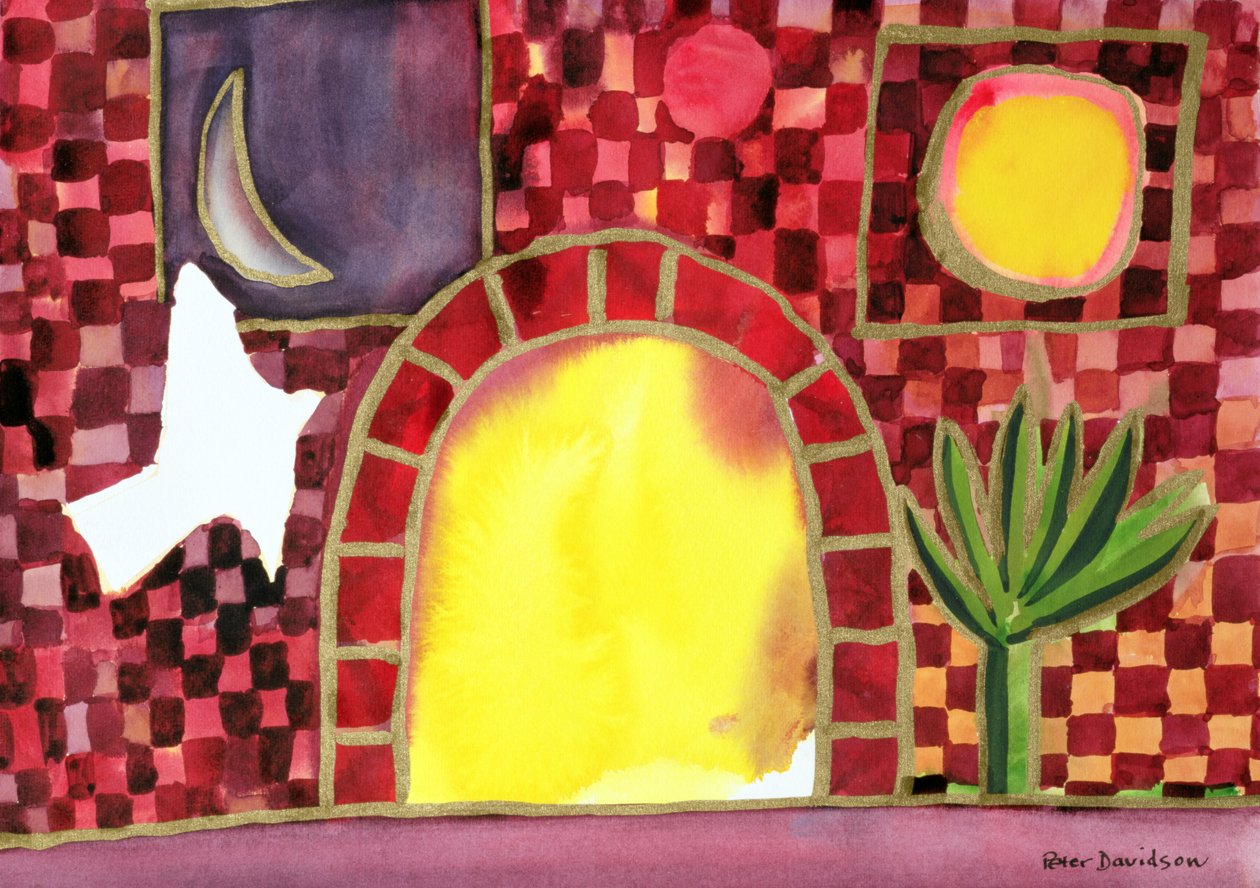 The Awakening，1996（纸上混合媒体） 作者 彼得·戴维森
