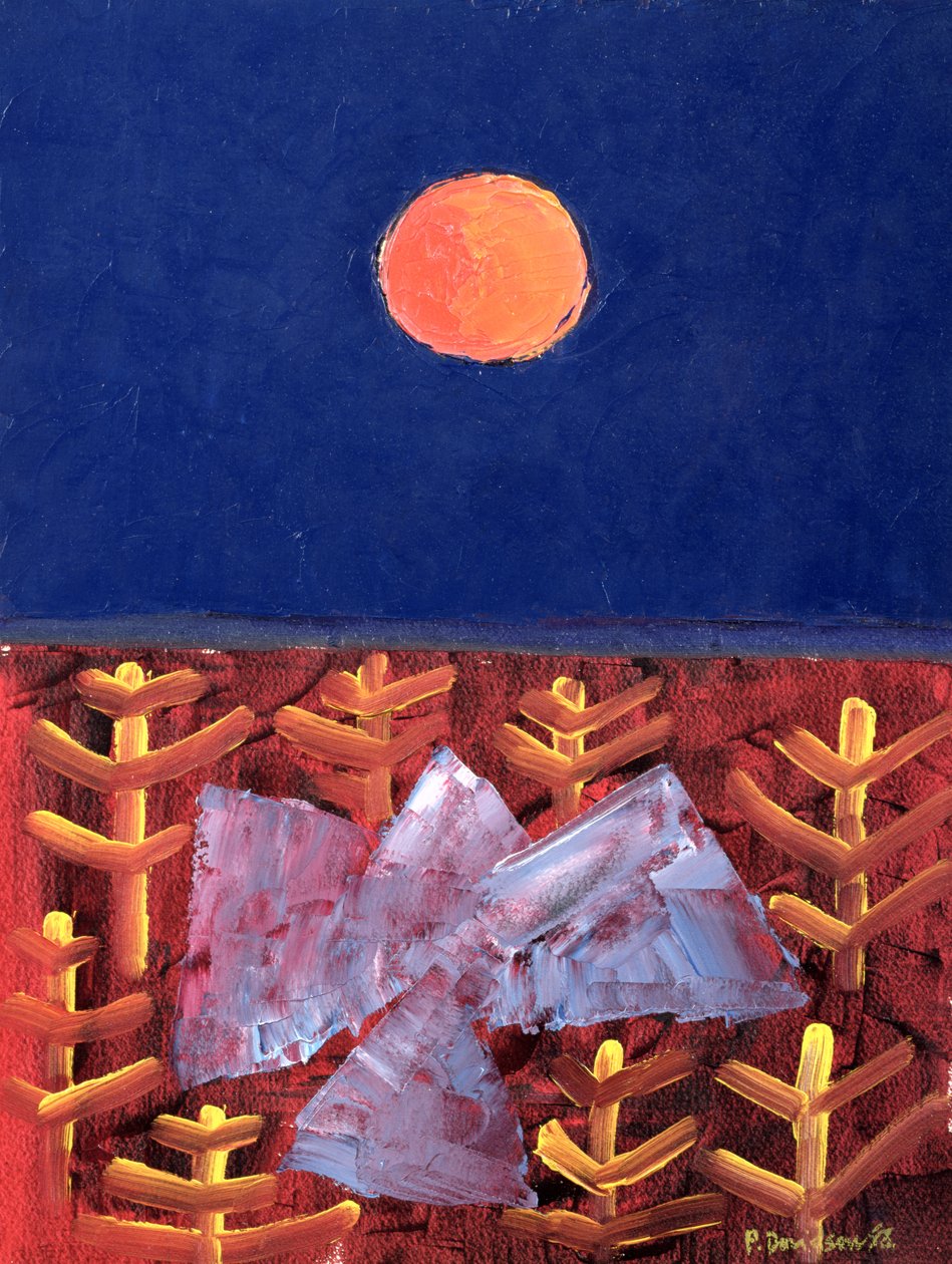 1988年的太阳之旅（纸上油画） 作者 彼得·戴维森
