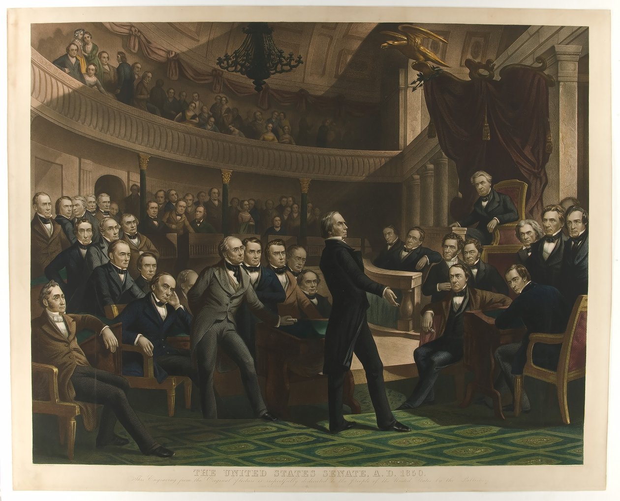 美国参议院，公元1850年，酒吧。 c.1855 作者 彼得·弗雷德里克·罗瑟梅尔