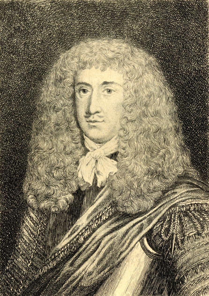 Charles Cotton（1630-87）来自&39;The Compleat Angler&39;的插图，作者是Izaak Walton和Charles Cotton，1925年 作者 彼得·莱利