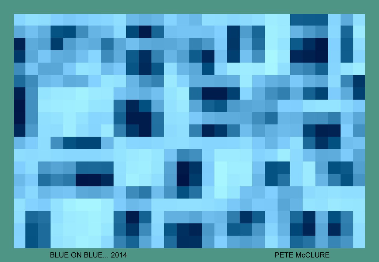 BLUE ON BLUE，2014，（数字图像） 作者 彼得麦克卢尔