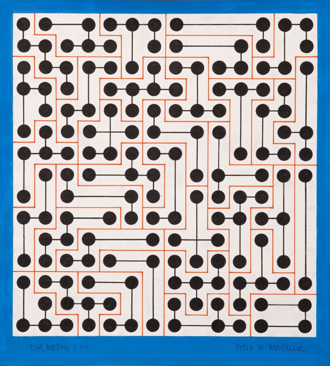 Dot Matrix，2007（纸上丙烯酸） 作者 彼得麦克卢尔