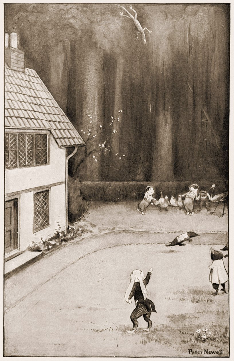 抓住他，你通过对冲，为1901年刘易斯卡罗尔斯艾丽斯冒险奇境的插图 作者 彼得·纽维尔