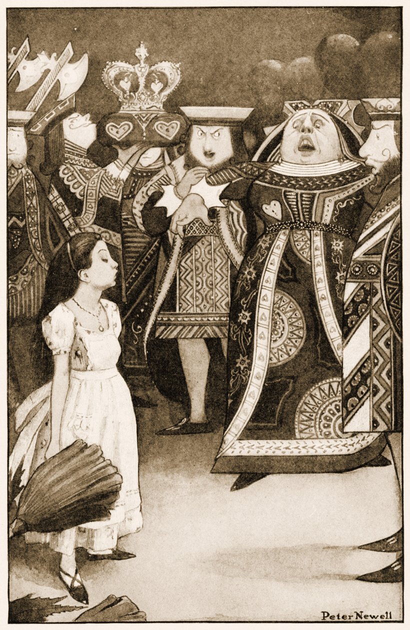 她的头，1901年刘易斯卡罗尔斯Alices Adventures in Wonderland的插图 作者 彼得·纽维尔
