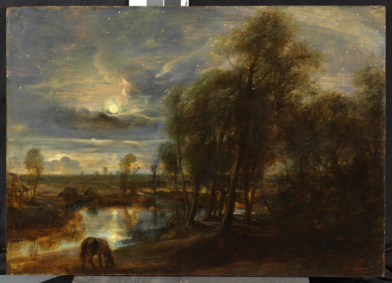 月光下的风景，c.1635-40 作者 彼得·保罗·鲁本斯