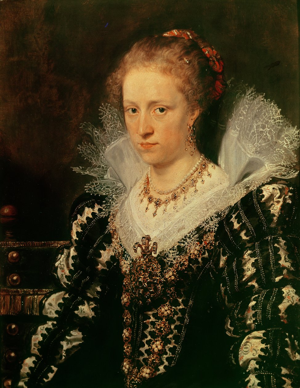 Jean-Charles de Cordes的妻子Jacqueline van Caestre的肖像（木头上的油） 作者 彼得·保罗·鲁本斯
