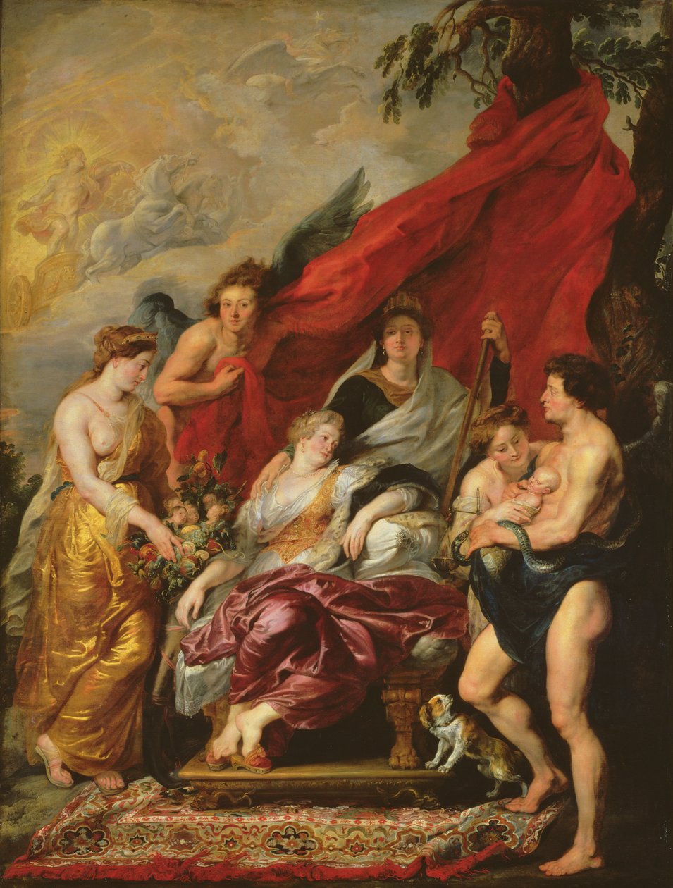 路易十三的诞生（1601-43），位于枫丹白露，1601年9月27日，来自Medici Cycle，1621-25 作者 彼得·保罗·鲁本斯