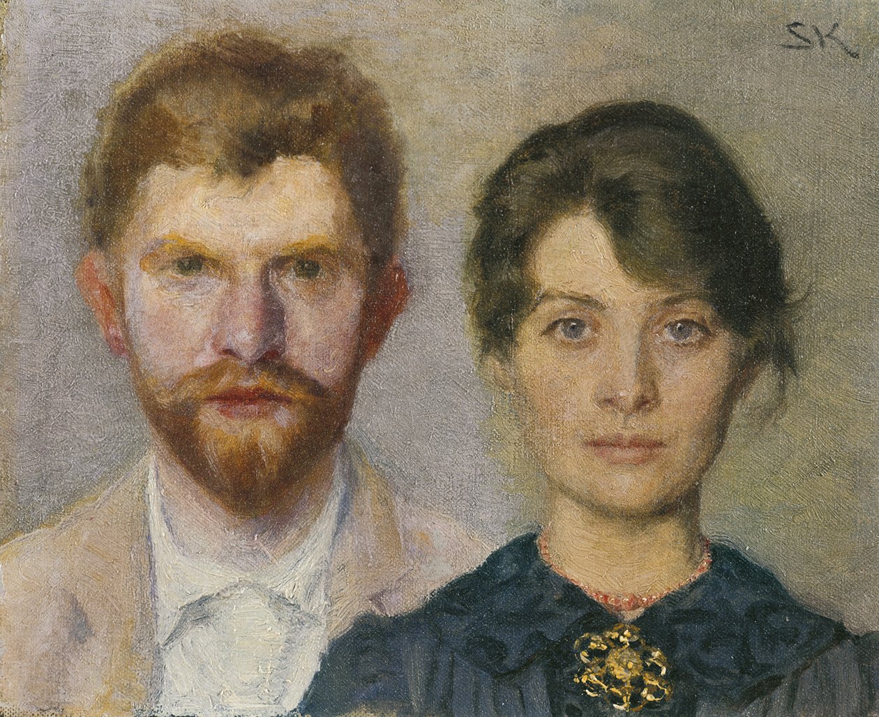 Mary和PS Kroyer的双重肖像 作者 Peder Severin Krøyer