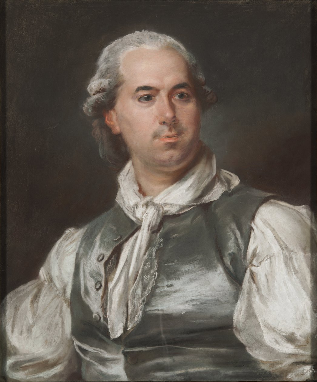 休伯特·罗伯特 (1733-1808) 的肖像，由霍尔、彼得·阿道夫 (Pierre Adolphe) (1739-1793) 绘制。 纸上水粉。 尺寸：63.5x52.5 厘米。 斯德哥尔摩国家博物馆 作者 彼得·阿道夫·霍尔