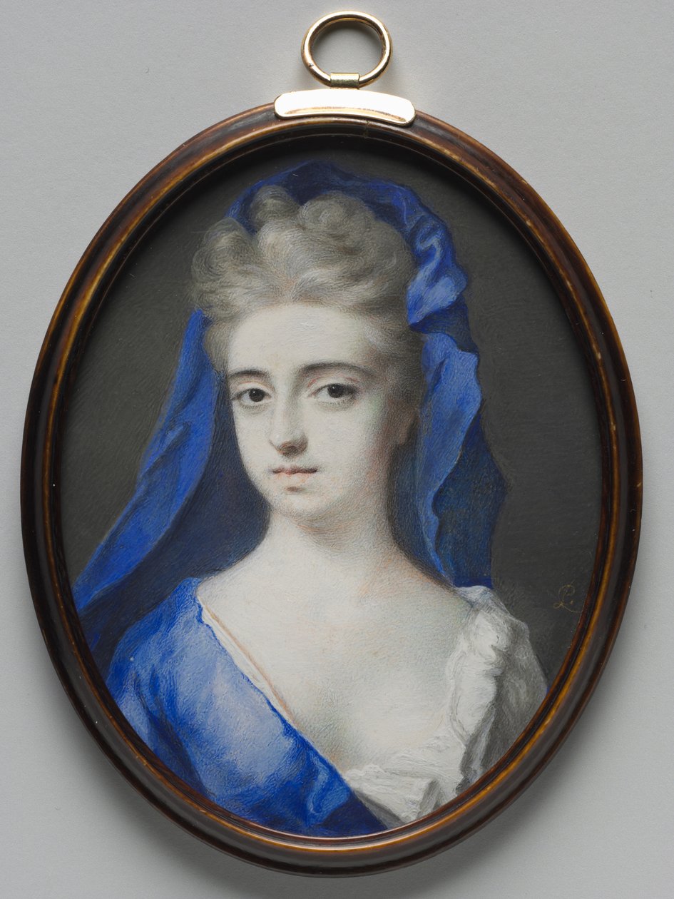 一名妇女的画象蓝色的，c。 1700。 作者 彼得·克罗斯