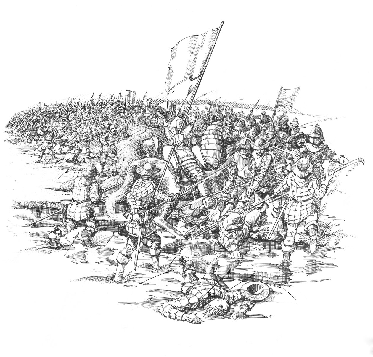 Blore Heath之战，斯塔福德郡，1459年 作者 彼得·邓恩