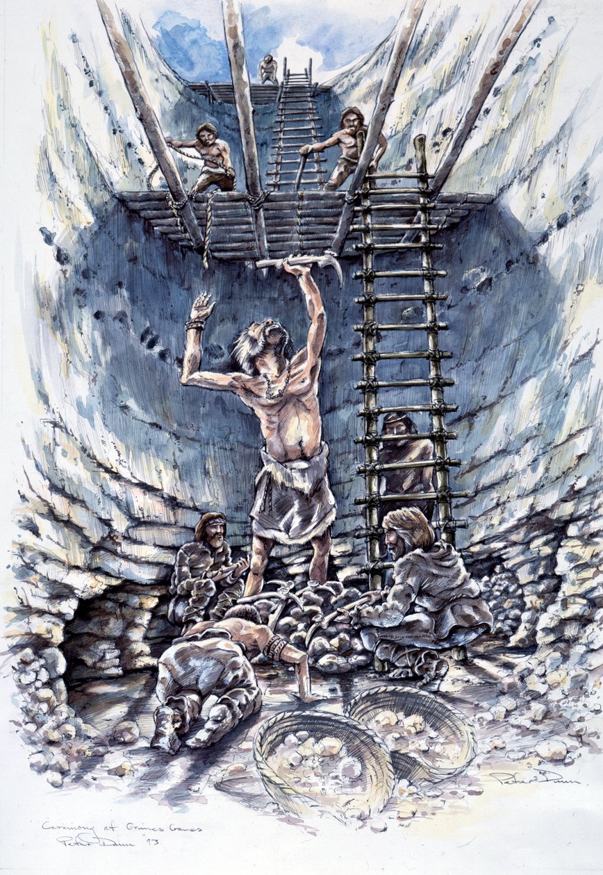 格雷姆墓的仪式，新石器时代，约1990-2010年 作者 彼得·邓恩