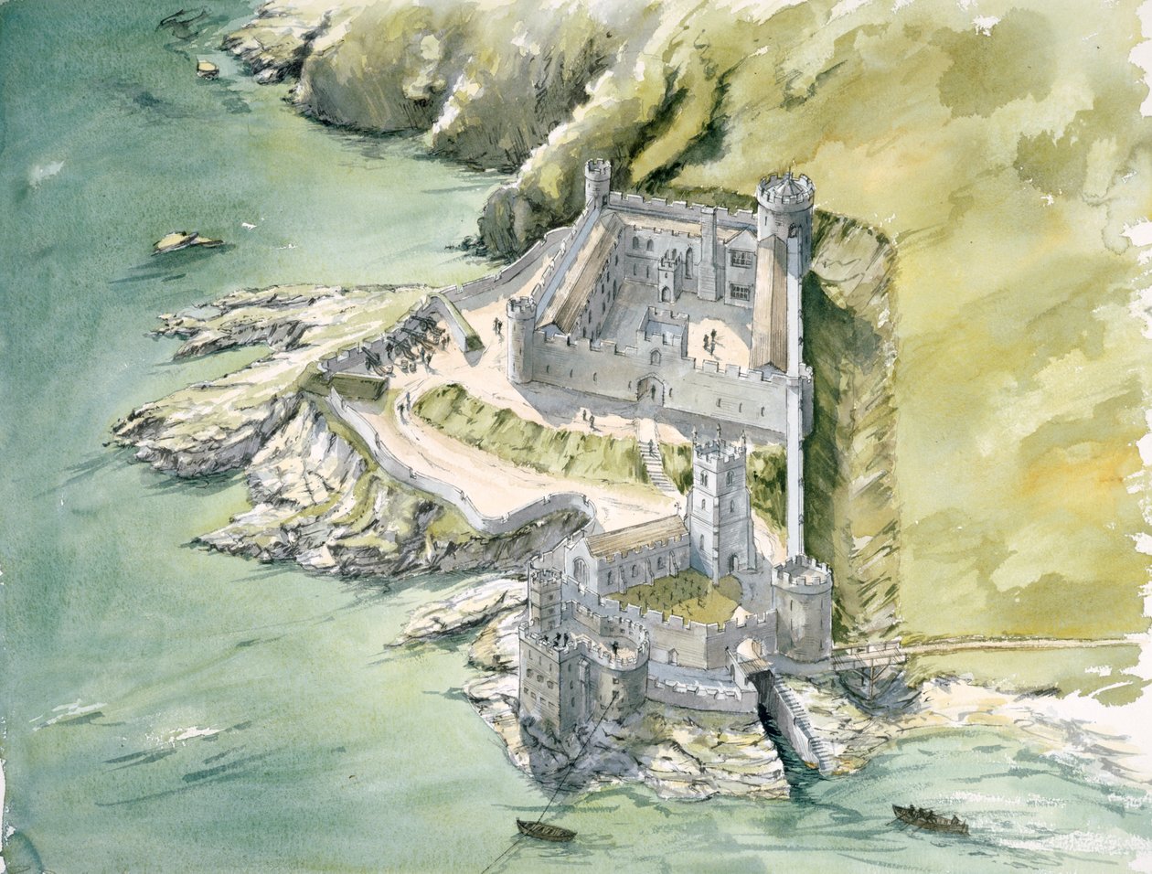 达特茅斯城堡, c1550, c1990-2010 作者 彼得·邓恩