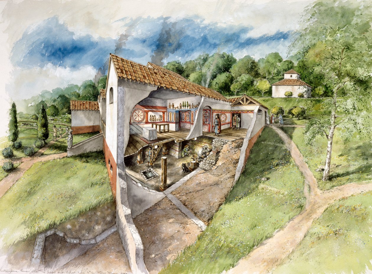 Lullingstone罗马别墅，约4世纪，约1990-2010年 作者 彼得·邓恩