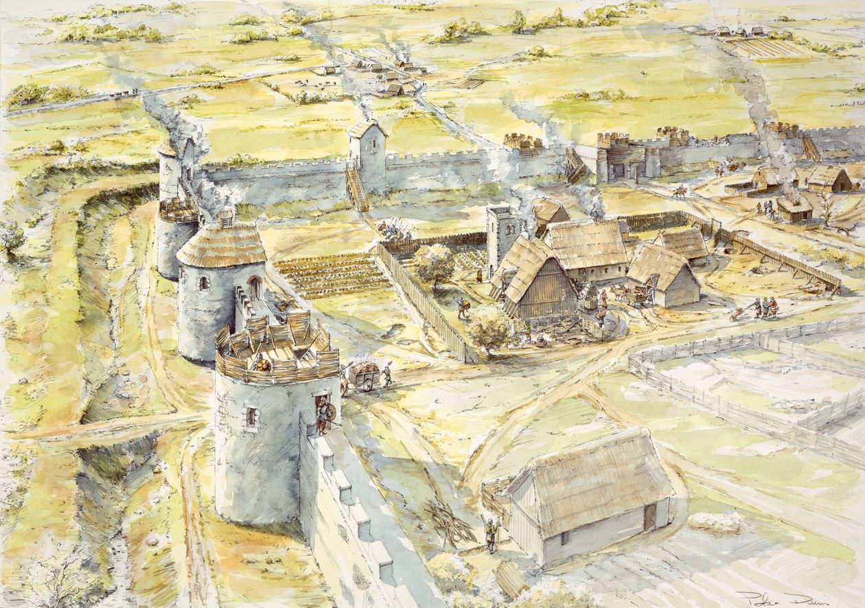 波切斯特城堡，10世纪末，约1990-2010年 作者 彼得·邓恩