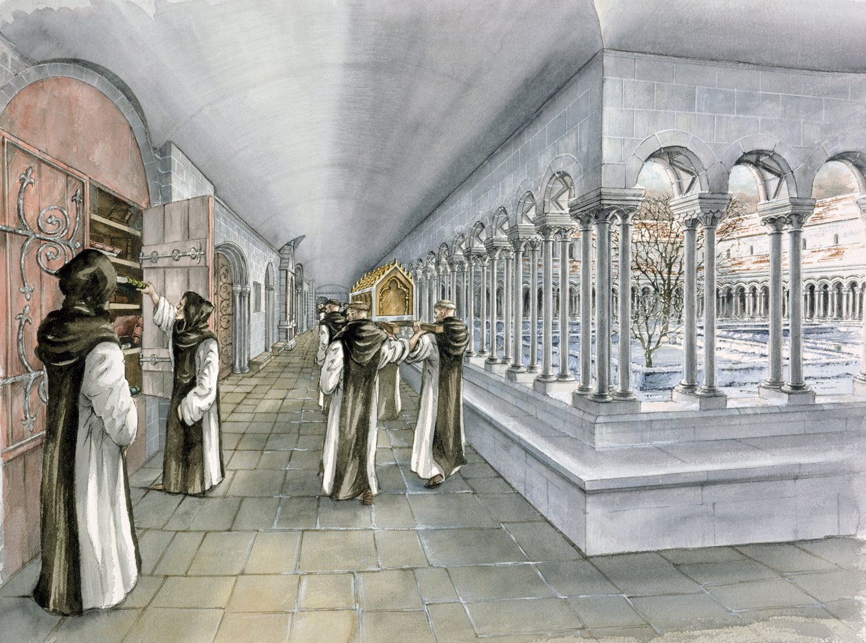 Rievaulx修道院，13世纪，约1990-2010年 作者 彼得·邓恩