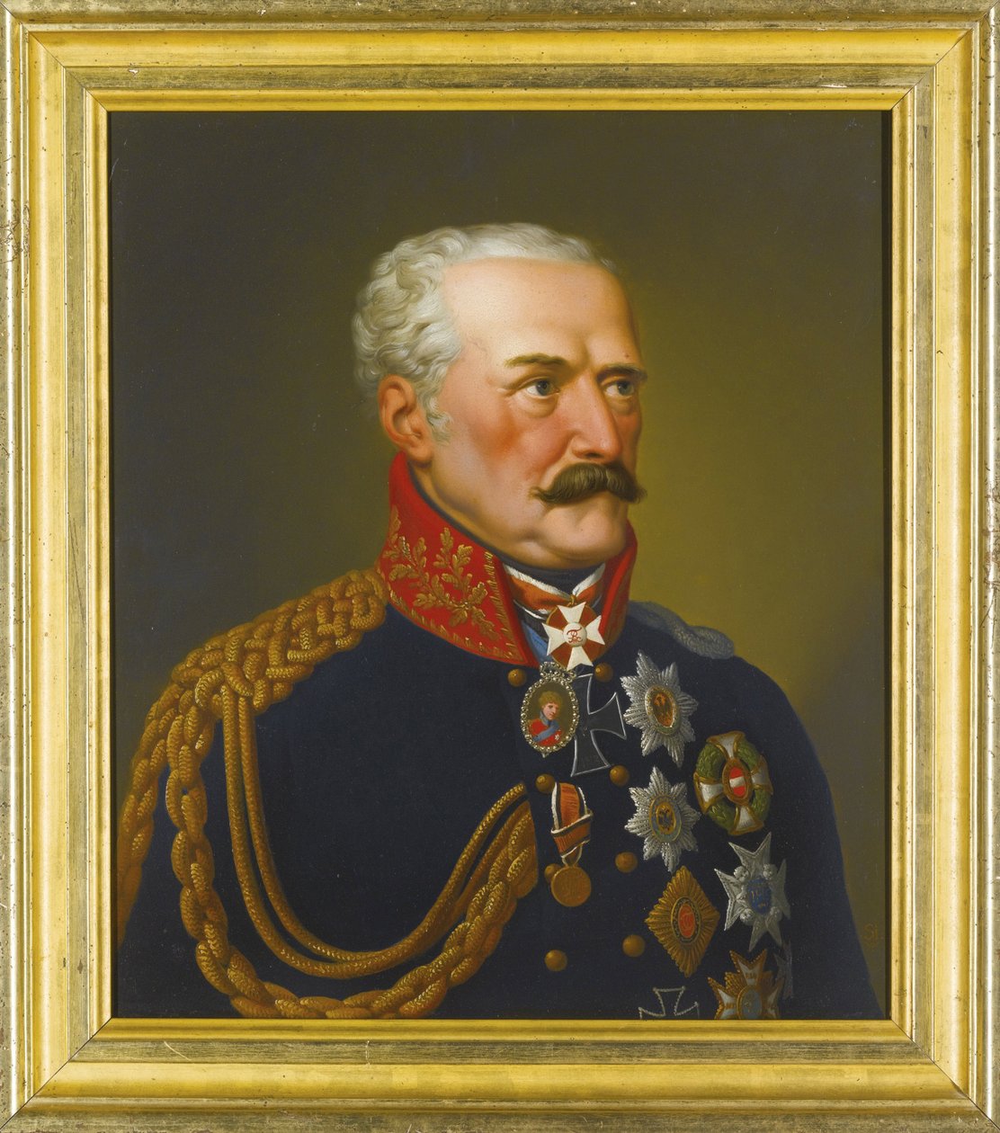 Gebhard Leberecht von Blucher, Prince de Wahlstatt - Gebhard Leberecht von Bluecher, Prince of Wahlstatt (1742-1819)的肖像，由Stroehling, Eduard (1768-1826)绘制， - 铜上油画，36,5x31,5 - 私人收藏 作者 彼得·爱德华·斯特罗林
