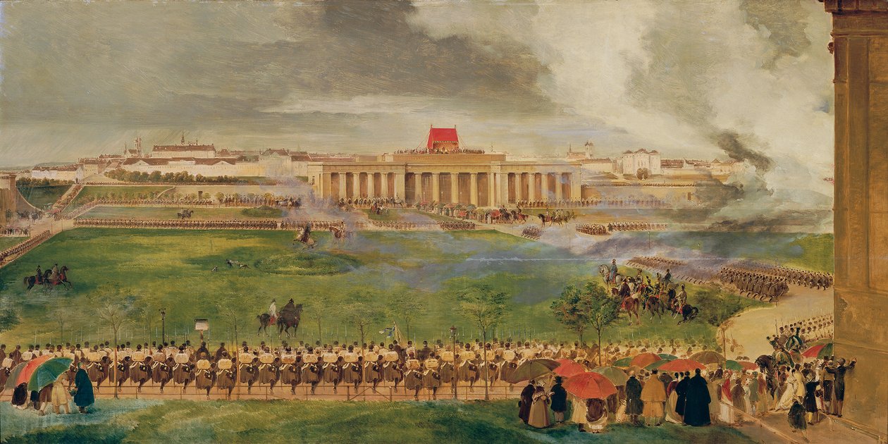 1826 年 4 月 13 日汉堡广场外围的田园集市 作者 彼得·芬迪