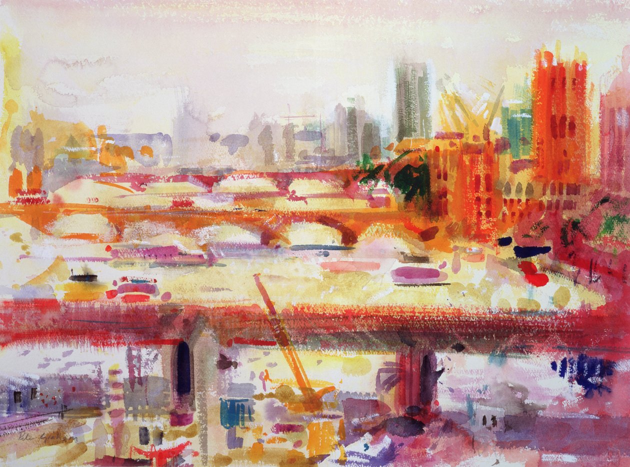 莫奈特的缪斯》，2002年（纸本画）。 作者 彼得格雷厄姆（当代）