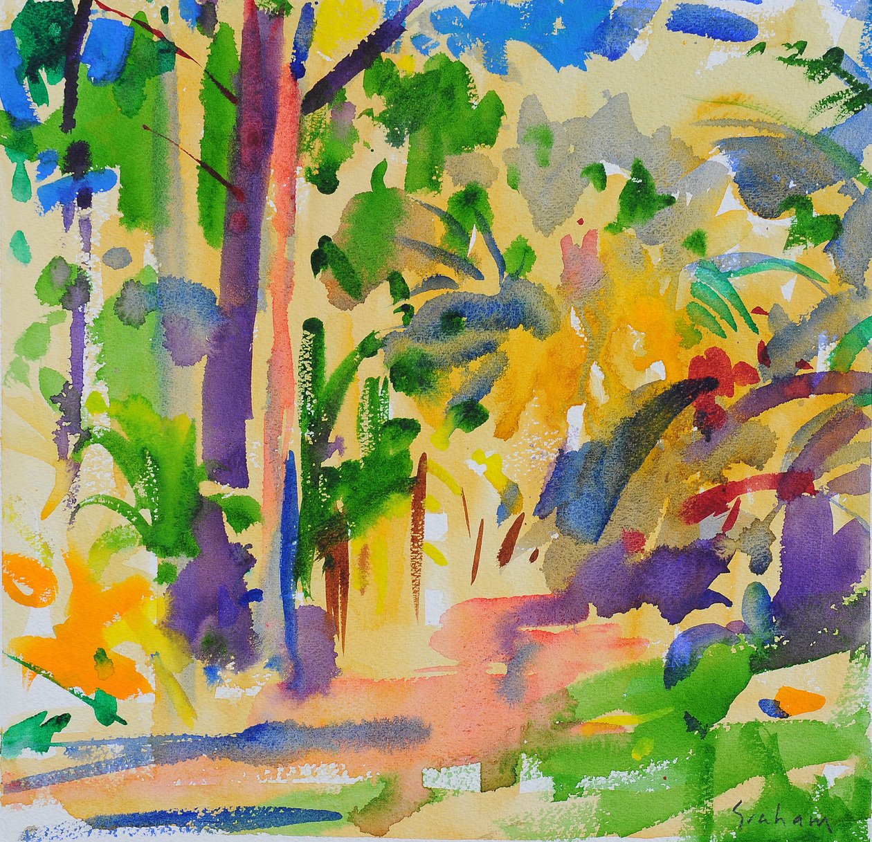Maui Rainforest, 2023 (watercolour) 作者 彼得·格雷厄姆