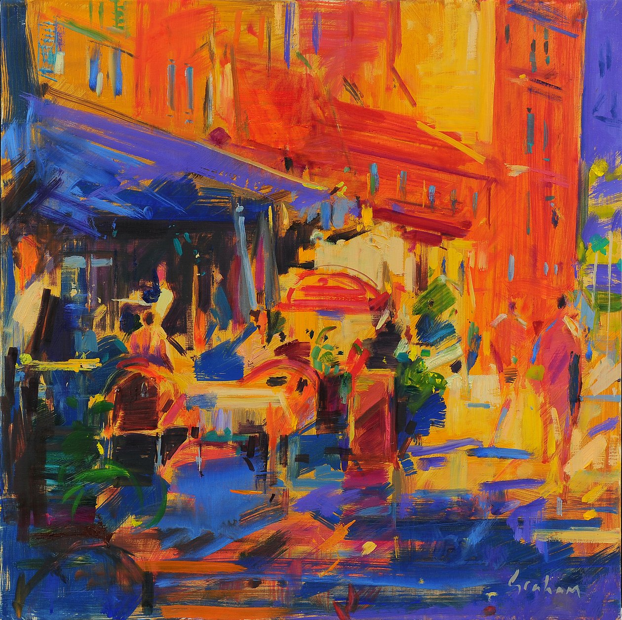 滨海维勒弗朗什，Beau Rivage（布面油画） 作者 彼得·格雷厄姆