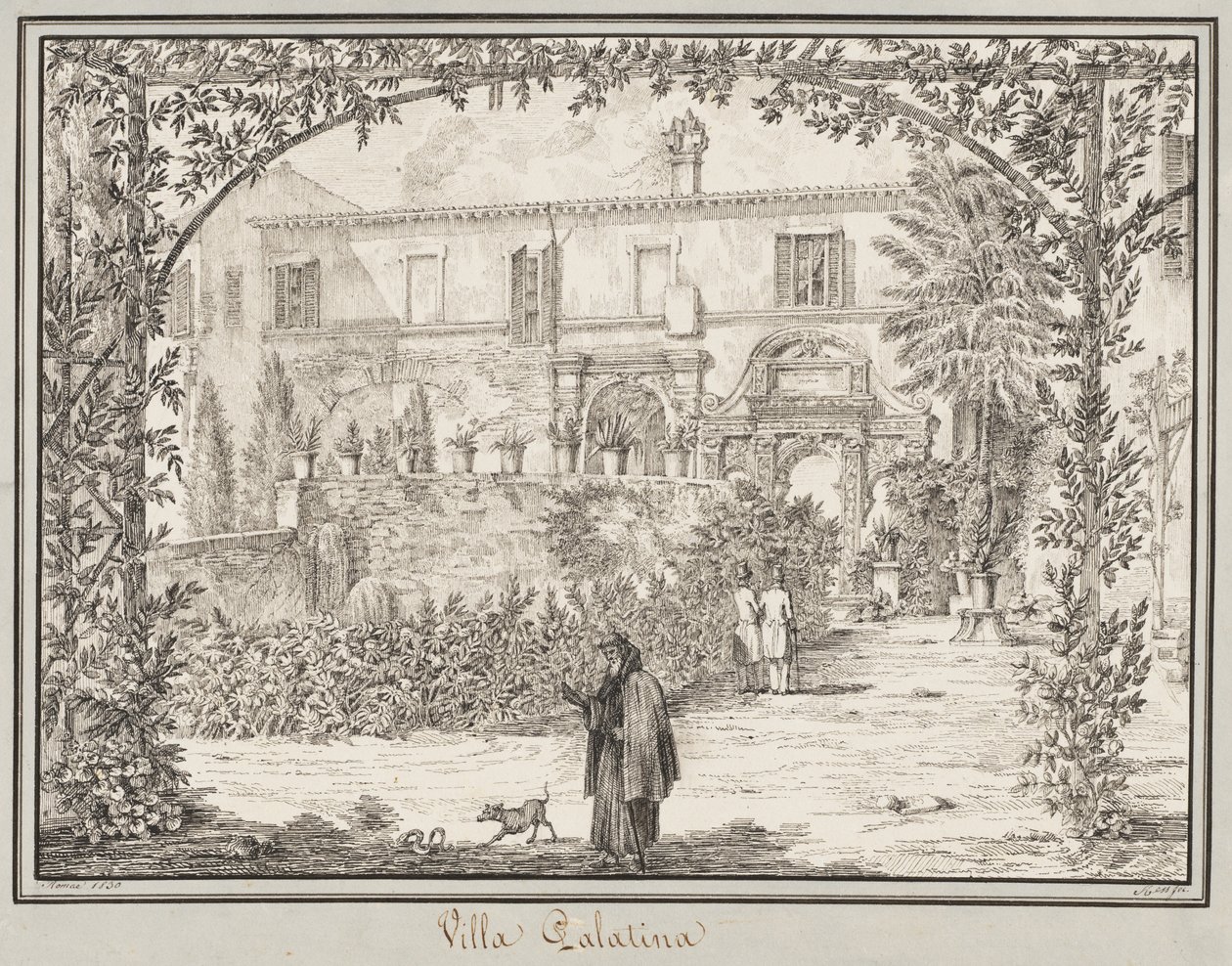 Palatina别墅，1830年。 作者 来自赫斯的彼得·海因里希·兰伯特