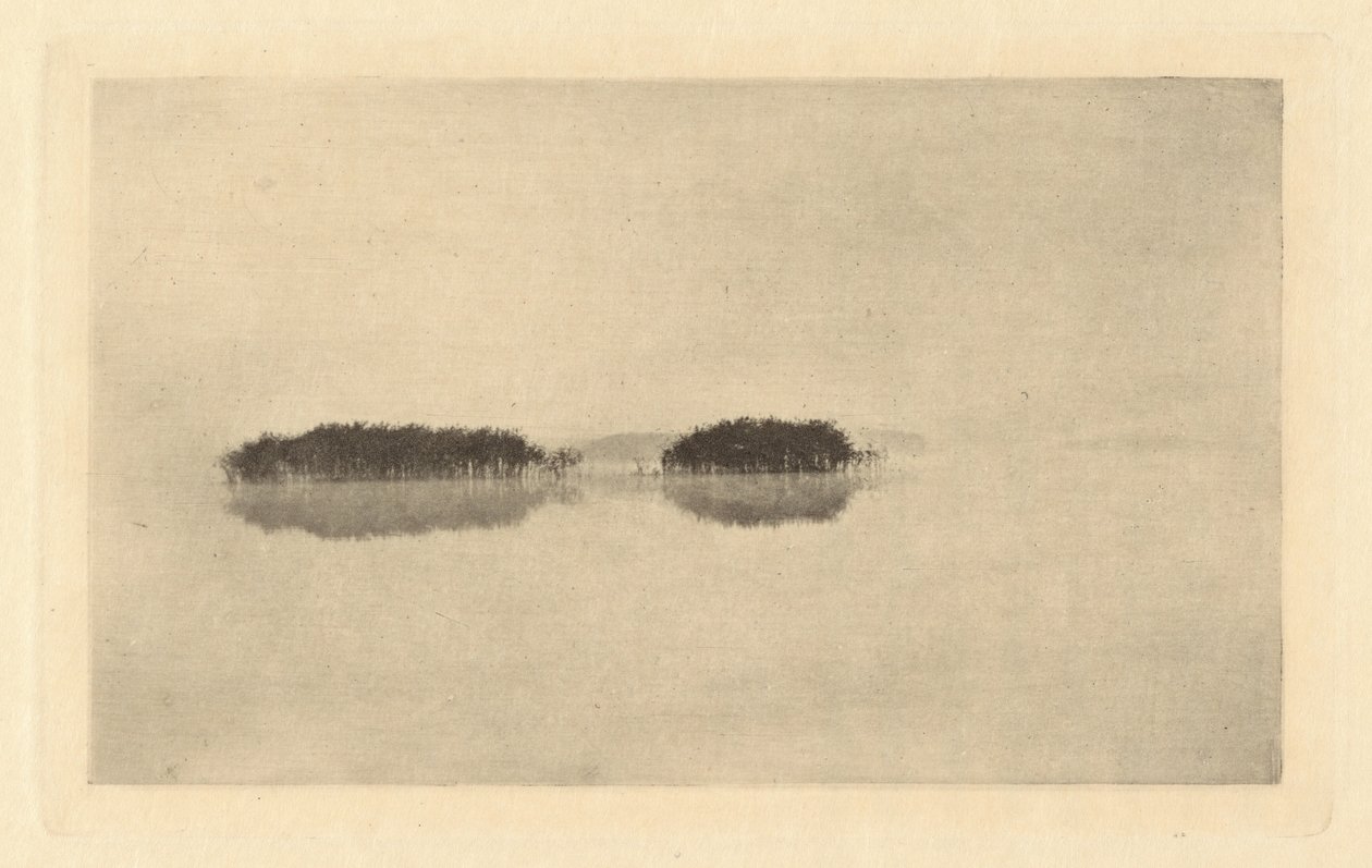 孤岛湖，在1895年或之前。 作者 彼得·亨利·爱默生