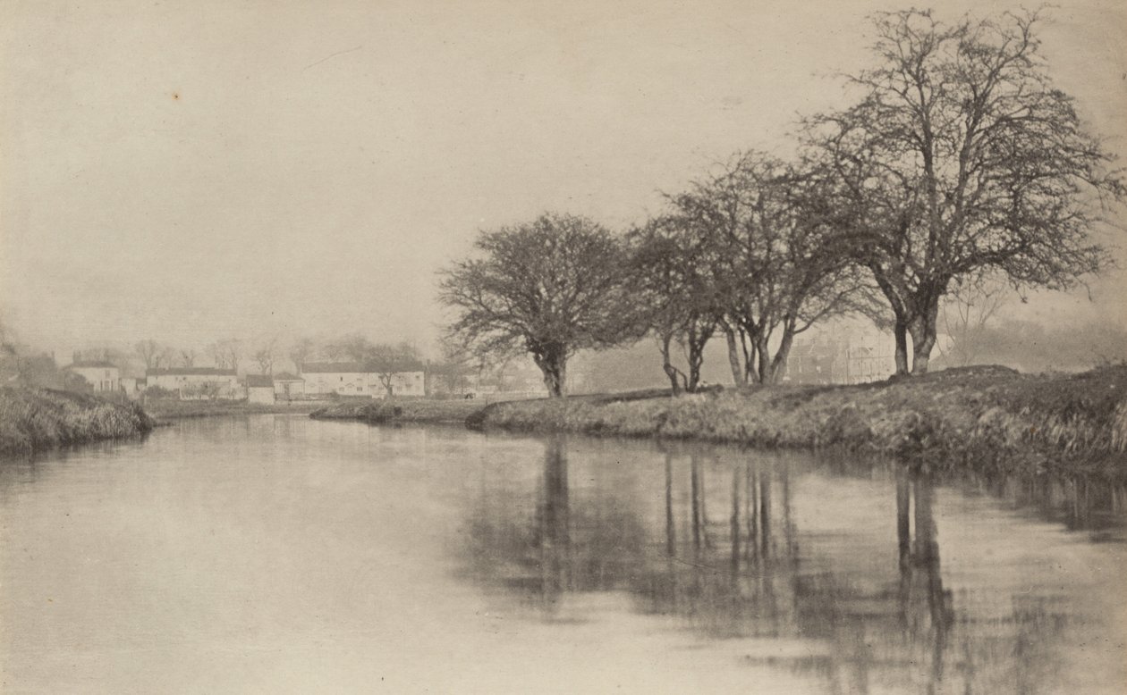 河边的村庄》，1890-1891年，1893年印刷。 作者 彼得·亨利·爱默生