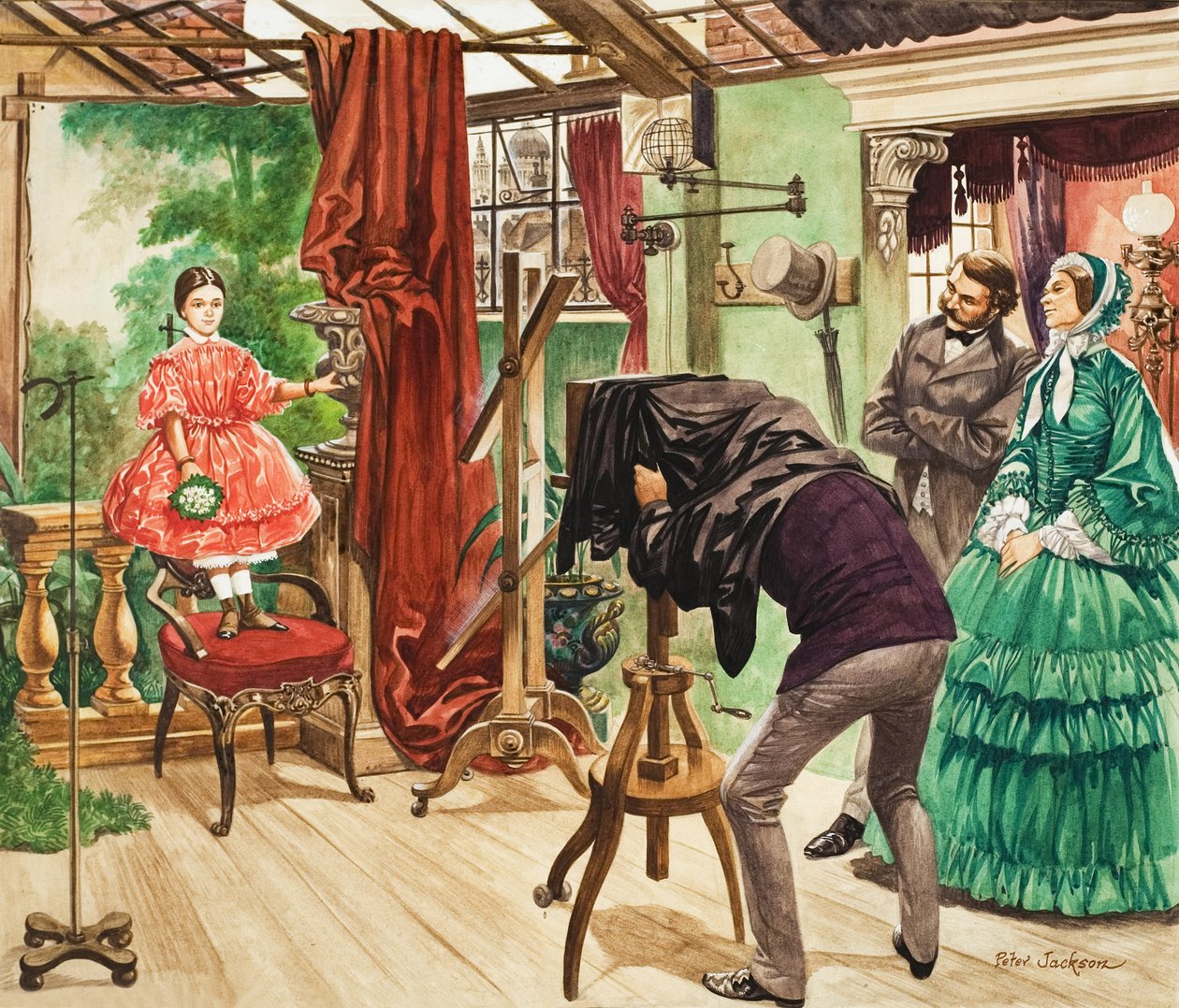 十九世纪摄影会议（纸上水粉画） 作者 彼得·杰克逊