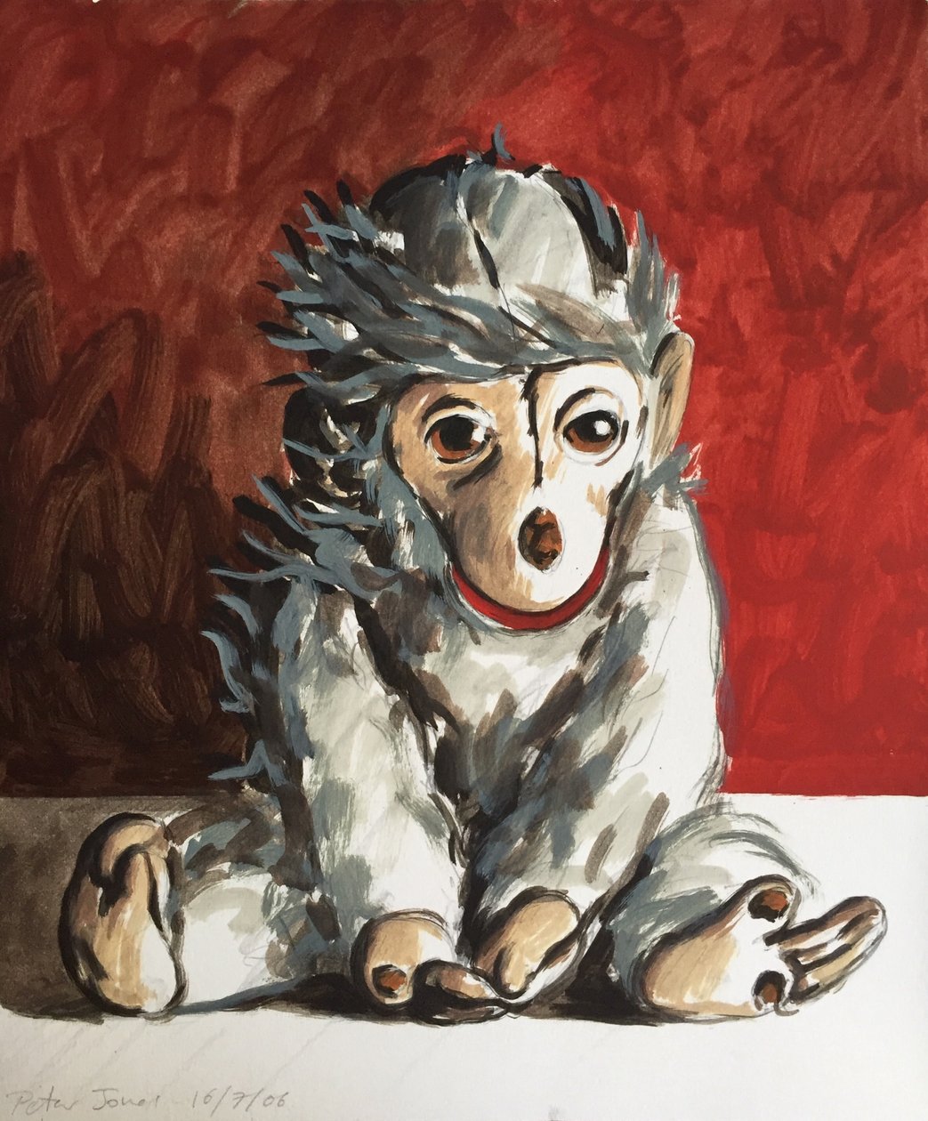 White Monkey on Red, 2006 作者 彼得·琼斯