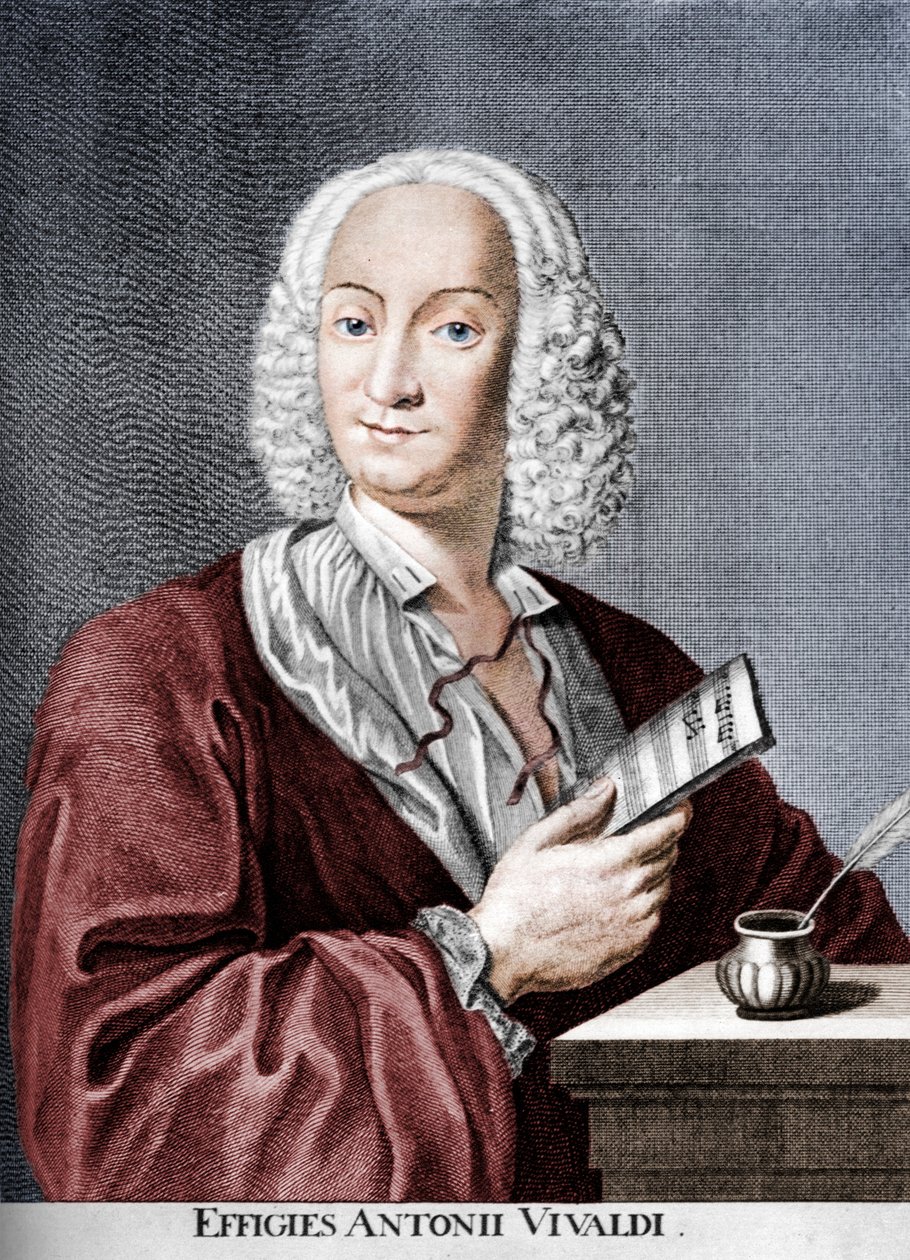 安东尼奥·维瓦尔第（Antonio Vivaldi），意大利巴洛克作曲家，天主教神父和小提琴家，1725年 作者 彼得拉洞穴