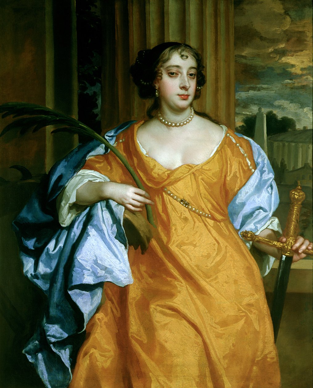 Barbara Villiers，克利夫兰公爵夫人，亚历山大的圣凯瑟琳，1665-70 作者 彼得·莱利