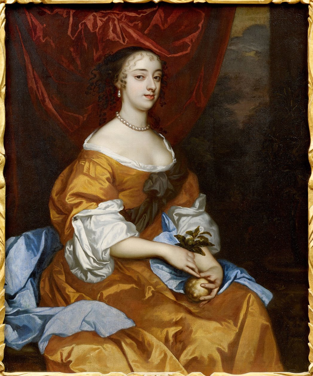 Baroque : Portrait of Margaret Hughes (Peg Hughes or Margaret Hewes) (c. 1630-1719) par Lely, Sir Peter (1618-1680). Oil on canvas 作者 彼得·莱利