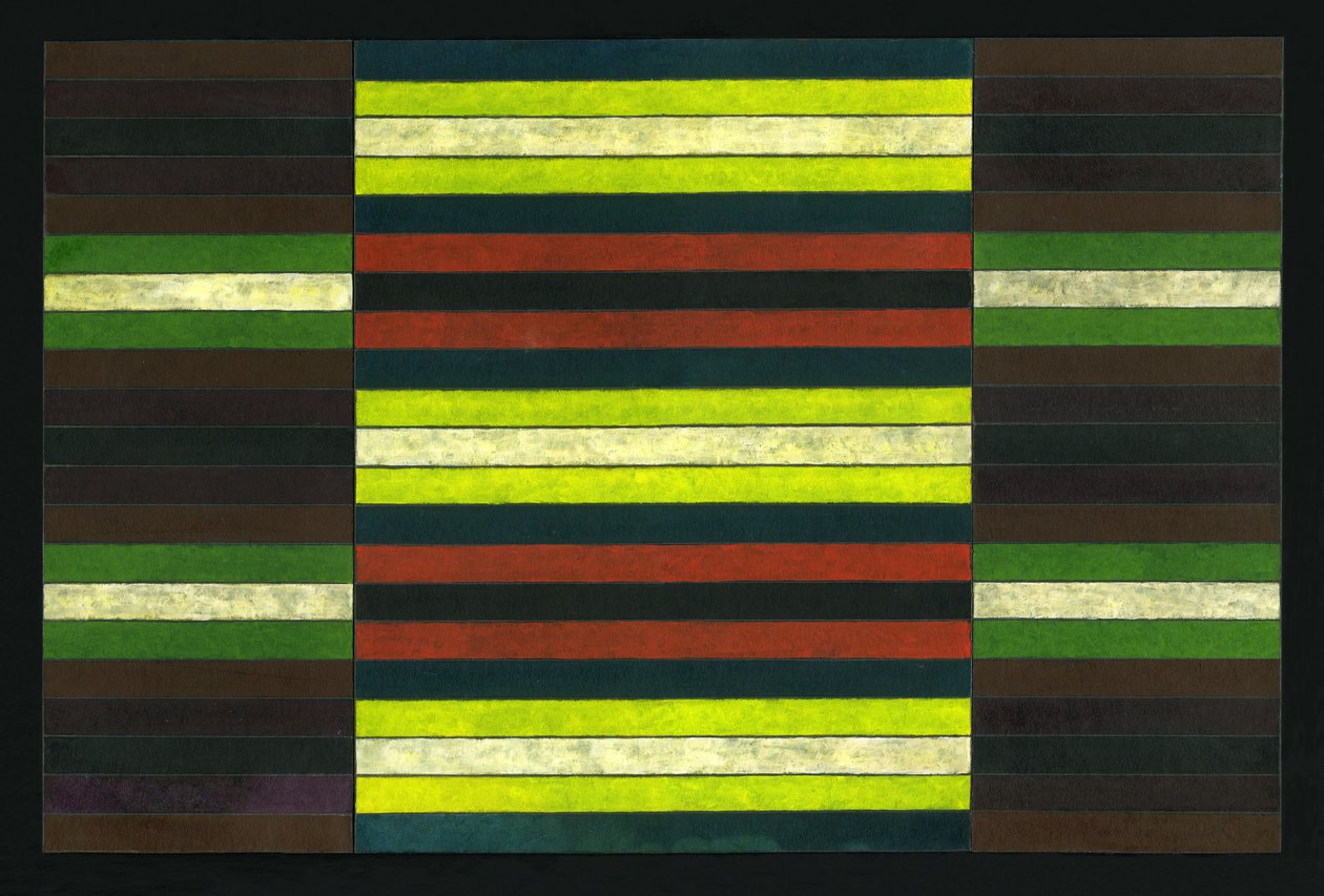 条纹TRIPTYCH No.6,2003，（绘画） 作者 彼得麦克卢尔