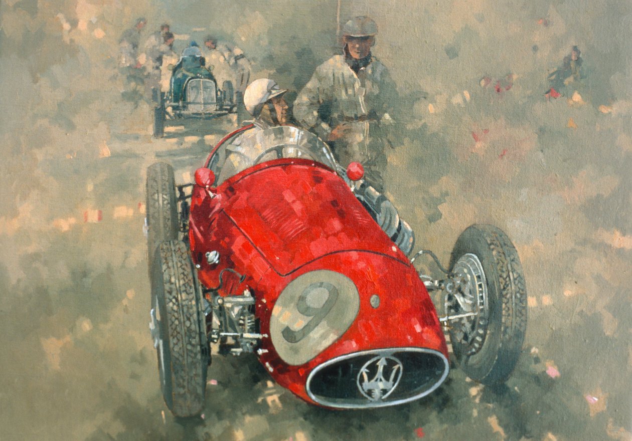 Goodwood 54 Roy Salvadori（布面油画） 作者 彼得·米勒