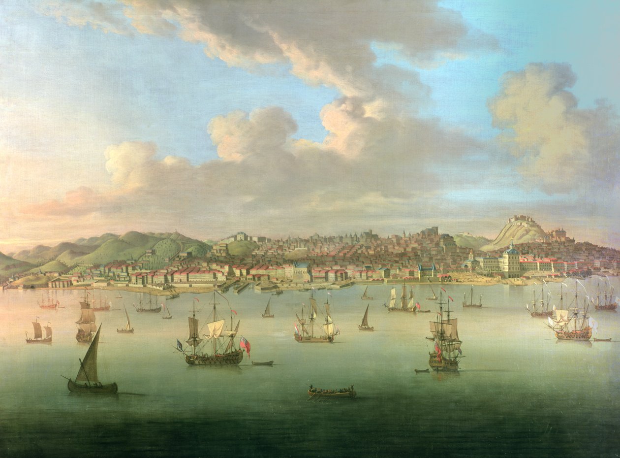 英国舰队于1735年驶入里斯本港 作者 彼得·莫纳米